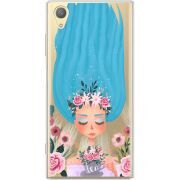 Прозрачный чехол Uprint Sony Xperia XA1 Plus G3412  Blue Hair