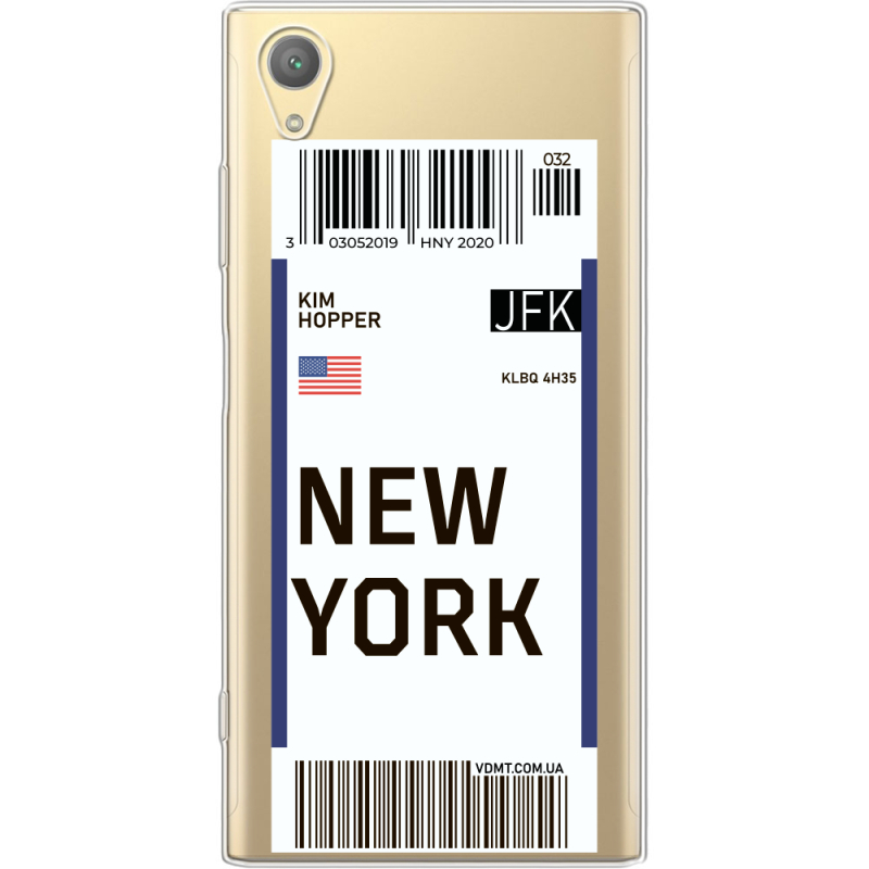 Прозрачный чехол Uprint Sony Xperia XA1 Plus G3412  Ticket New York