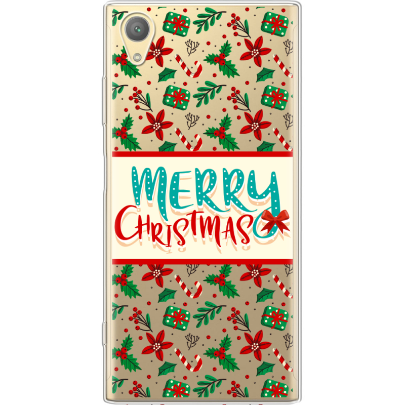 Прозрачный чехол Uprint Sony Xperia XA1 Plus G3412  Vintage Christmas Pattern