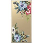 Прозрачный чехол Uprint Sony Xperia XA1 Plus G3412  Floral