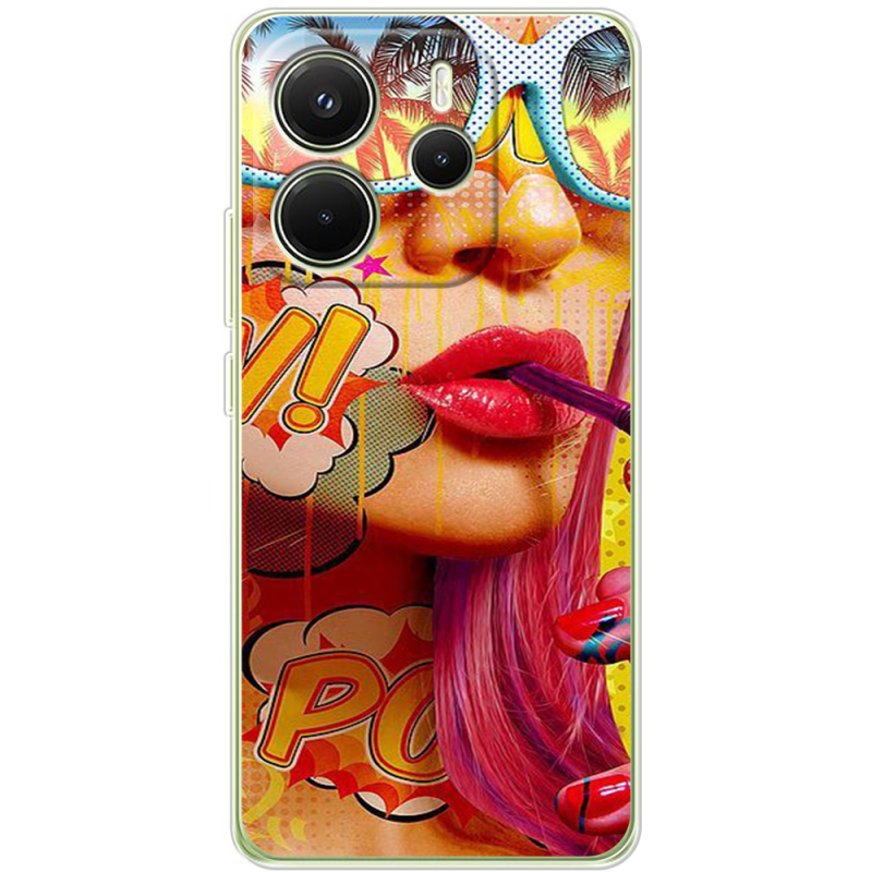 Чохол BoxFace Xiaomi Redmi Note 14 4G Global version Yellow Girl Pop Art