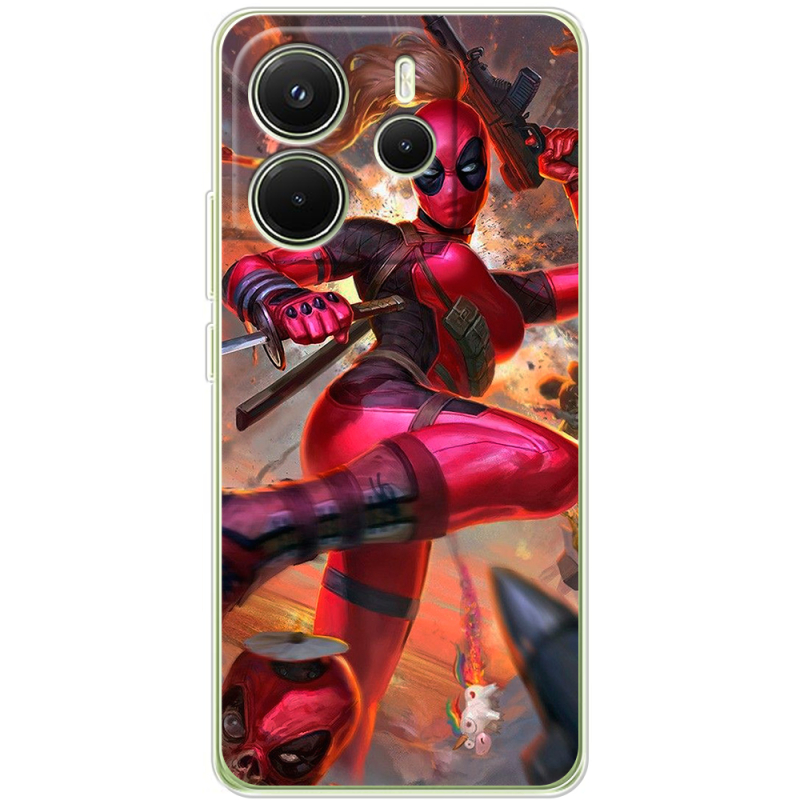 Чохол BoxFace Xiaomi Redmi Note 14 4G Global version Woman Deadpool