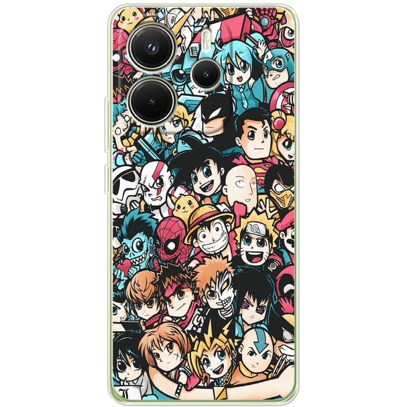 Чохол BoxFace Xiaomi Redmi Note 14 4G Global version Anime Stickers