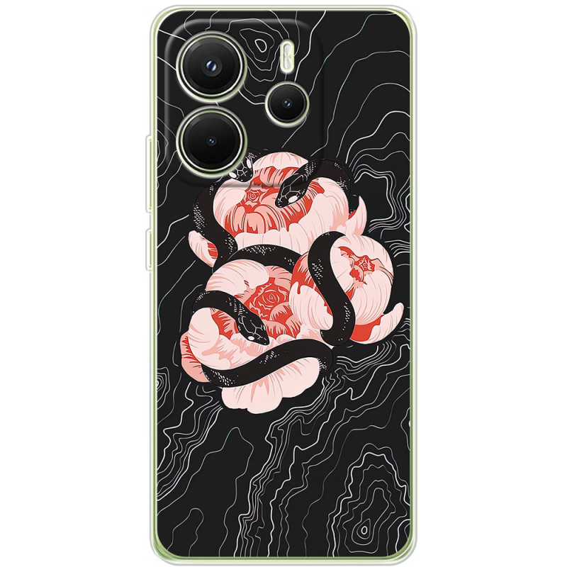 Чохол BoxFace Xiaomi Redmi Note 14 4G Global version Snake Rose