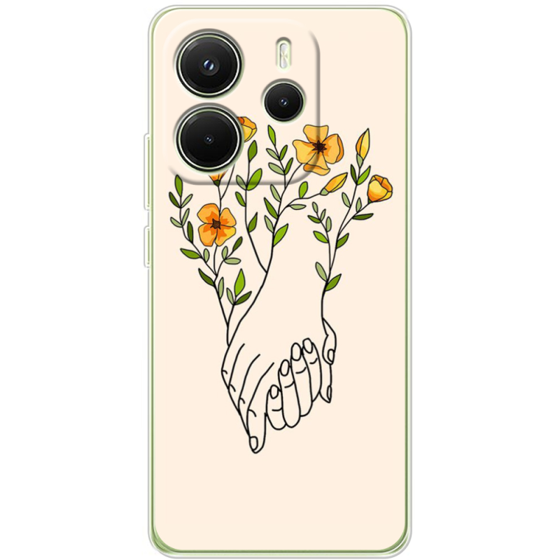Чохол BoxFace Xiaomi Redmi Note 14 4G Global version Flower Hands