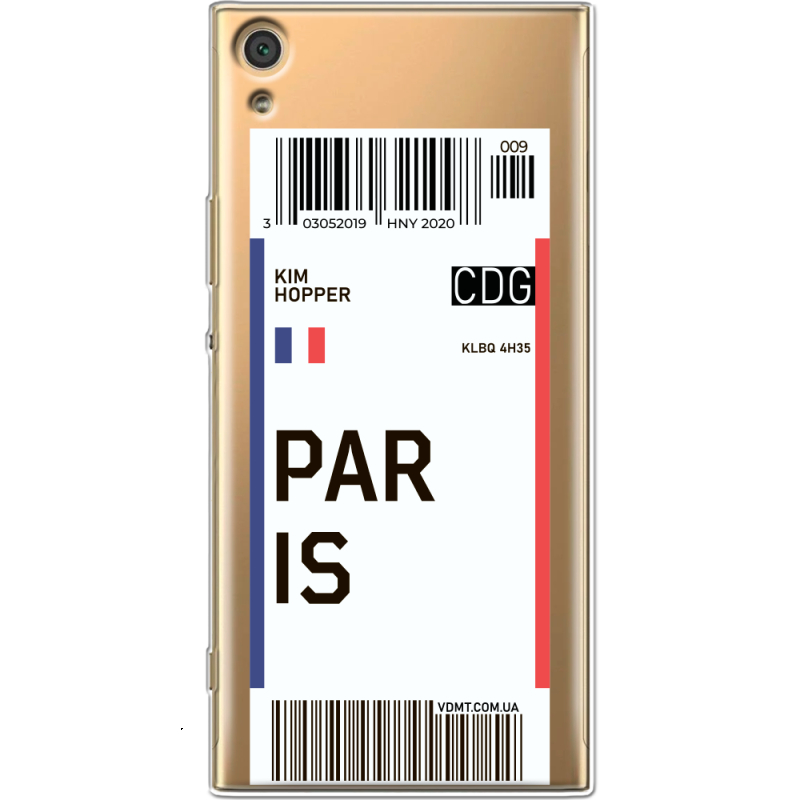 Прозрачный чехол Uprint Sony Xperia XA1 Ultra G3212  Ticket Paris