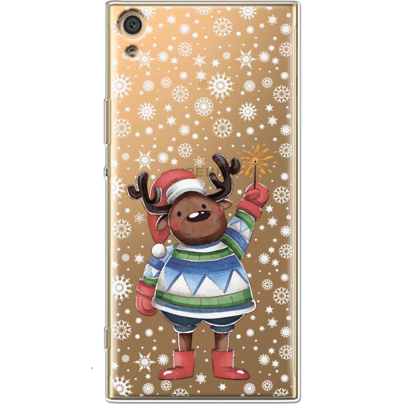 Прозрачный чехол Uprint Sony Xperia XA1 Ultra G3212  Christmas Deer with Snow