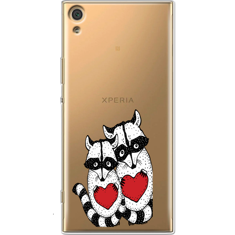 Прозрачный чехол Uprint Sony Xperia XA1 Ultra G3212  Raccoons in love