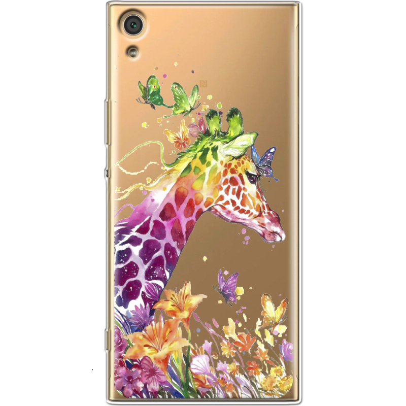 Прозрачный чехол Uprint Sony Xperia XA1 Ultra G3212  Colorful Giraffe