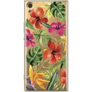 Прозрачный чехол Uprint Sony Xperia XA1 Ultra G3212  Tropical Flowers