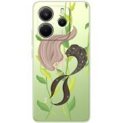 Прозорий чохол BoxFace Xiaomi Redmi Note 14 4G Global version Cute Mermaid