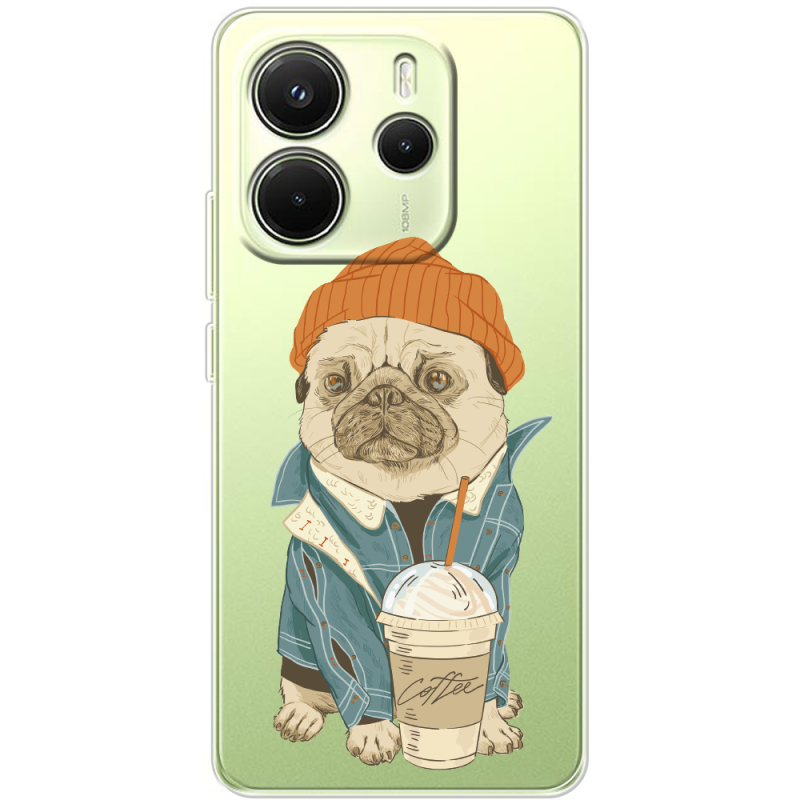 Прозорий чохол BoxFace Xiaomi Redmi Note 14 4G Global version Dog Coffeeman