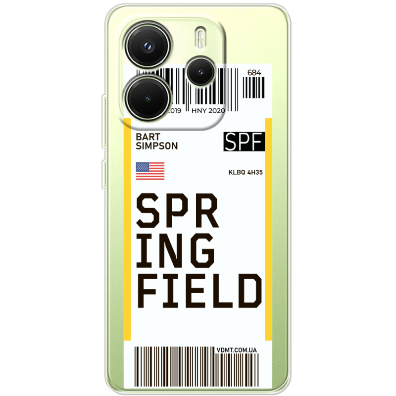 Прозорий чохол BoxFace Xiaomi Redmi Note 14 4G Global version Ticket Springfield