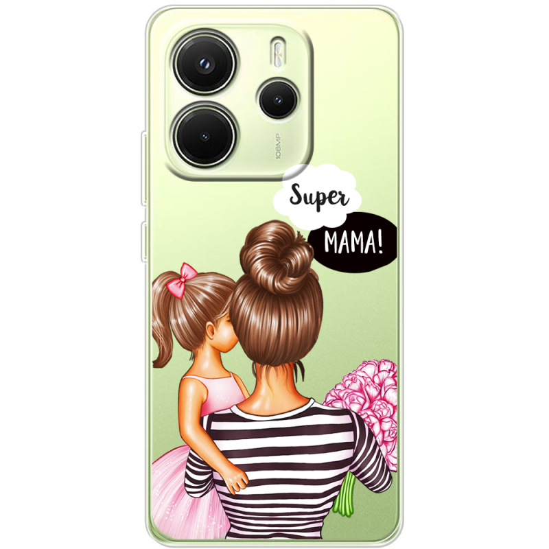 Прозорий чохол BoxFace Xiaomi Redmi Note 14 4G Global version Super Mama and Daughter