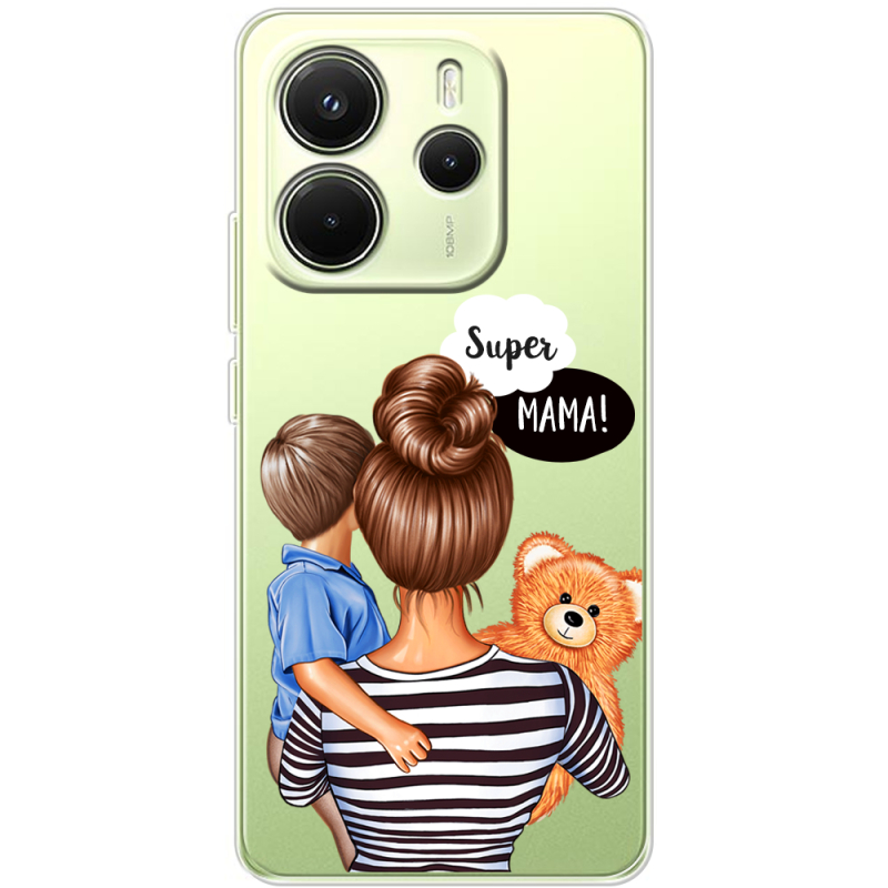 Прозорий чохол BoxFace Xiaomi Redmi Note 14 4G Global version Super Mama and Son