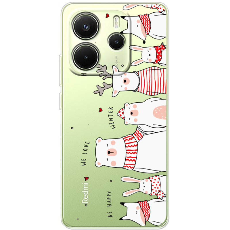 Прозорий чохол BoxFace Xiaomi Redmi Note 14 4G Global version The Friendly Beasts