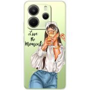 Прозорий чохол BoxFace Xiaomi Redmi Note 14 4G Global version Live The Moment