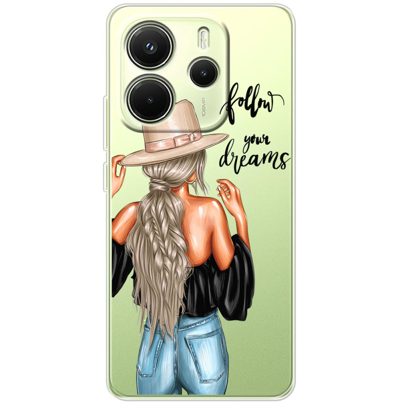 Прозорий чохол BoxFace Xiaomi Redmi Note 14 4G Global version Follow Your Dreams