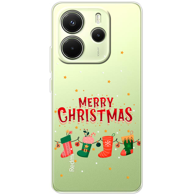 Прозорий чохол BoxFace Xiaomi Redmi Note 14 4G Global version Merry Christmas