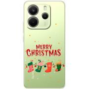 Прозорий чохол BoxFace Xiaomi Redmi Note 14 4G Global version Merry Christmas