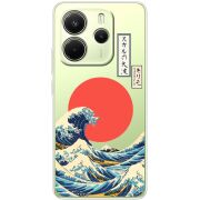 Прозорий чохол BoxFace Xiaomi Redmi Note 14 4G Global version Большая волна в Канагаве