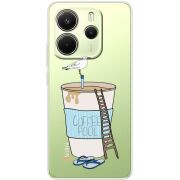 Прозорий чохол BoxFace Xiaomi Redmi Note 14 4G Global version Segull in Cofee Pool