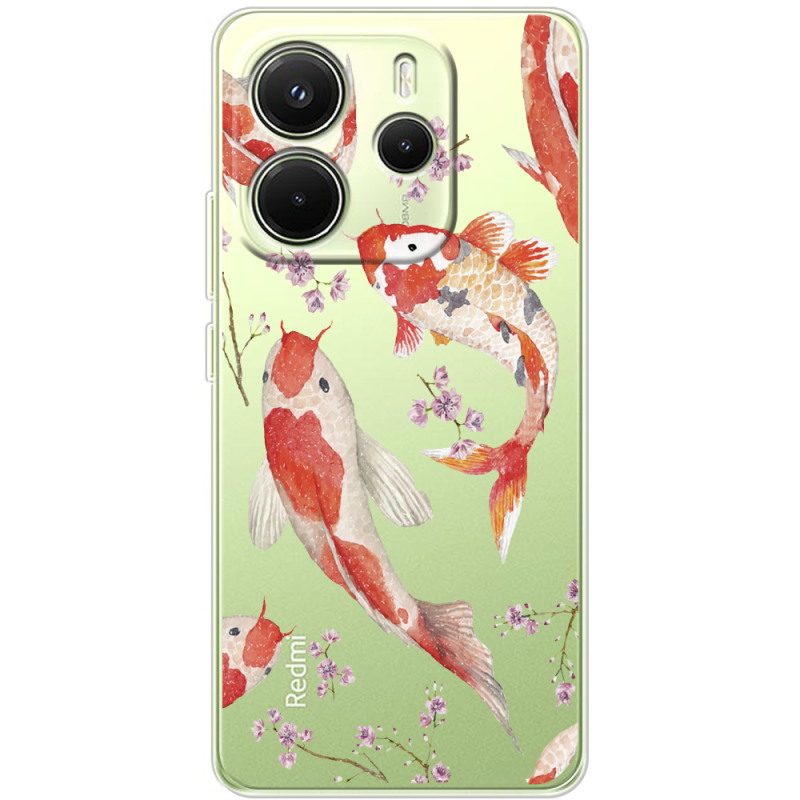 Прозорий чохол BoxFace Xiaomi Redmi Note 14 4G Global version Japanese Koi Fish