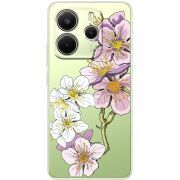 Прозорий чохол BoxFace Xiaomi Redmi Note 14 4G Global version Cherry Blossom