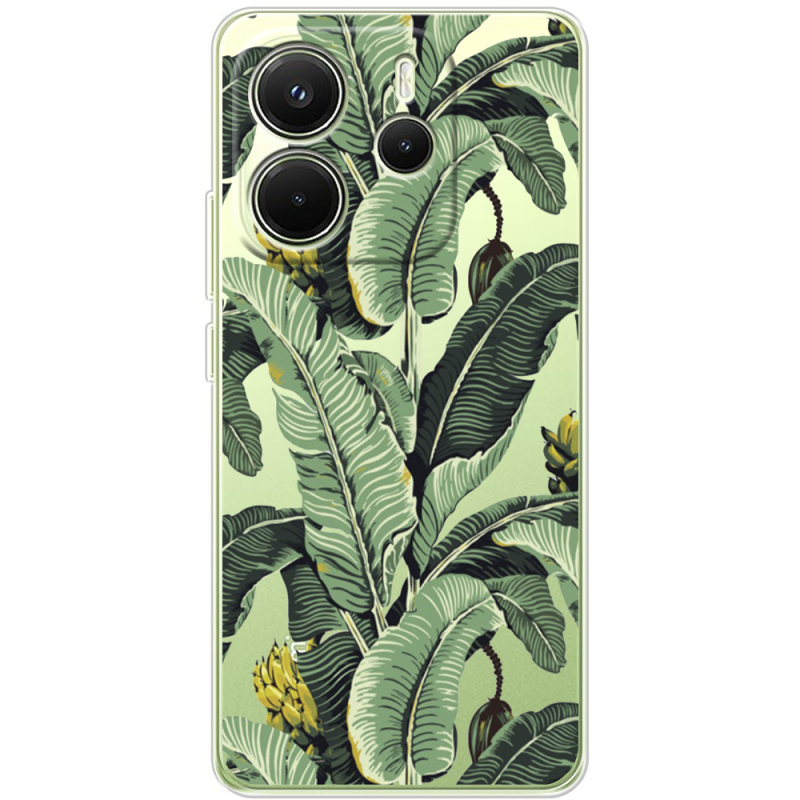 Прозорий чохол BoxFace Xiaomi Redmi Note 14 4G Global version Banana Leaves
