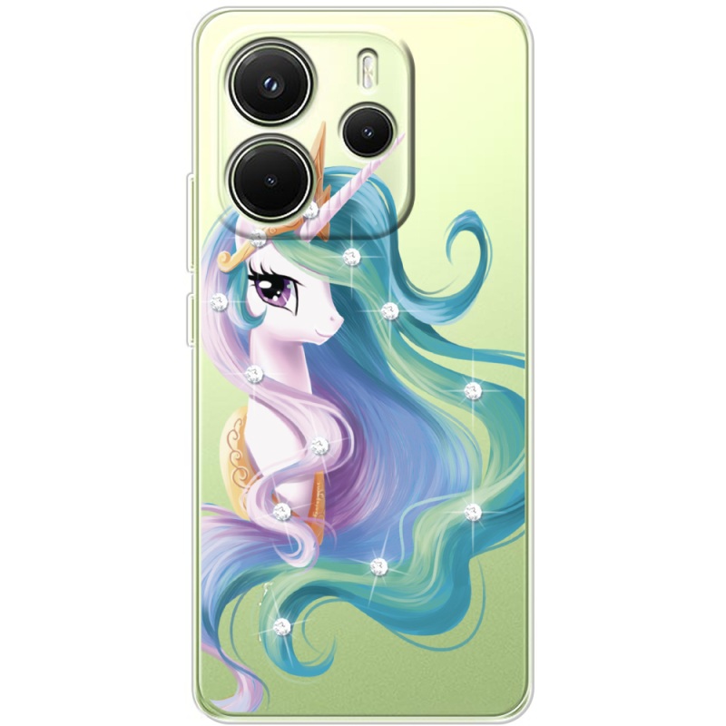 Чохол зі стразами Xiaomi Redmi Note 14 4G Global version Unicorn Queen