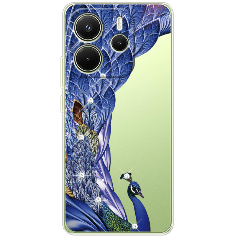 Чохол зі стразами Xiaomi Redmi Note 14 4G Global version Peafowl