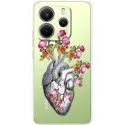 Чохол зі стразами Xiaomi Redmi Note 14 4G Global version Heart