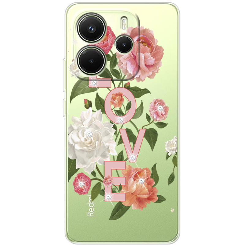 Чохол зі стразами Xiaomi Redmi Note 14 4G Global version Love