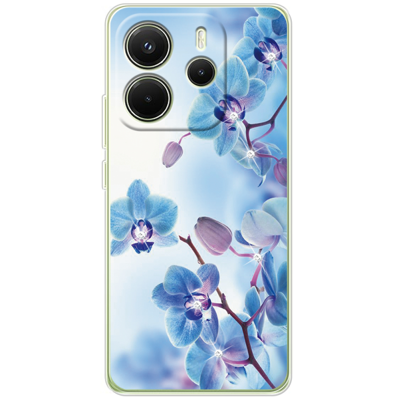 Чохол зі стразами Xiaomi Redmi Note 14 4G Global version Orchids