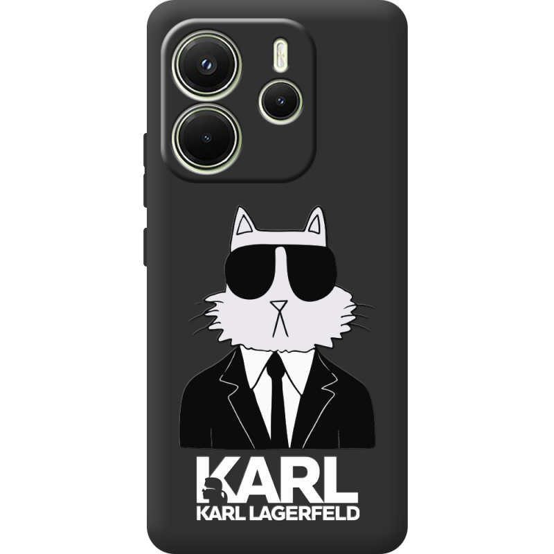 Чорний чохол BoxFace Xiaomi Redmi Note 14 4G Global version Cat in Black