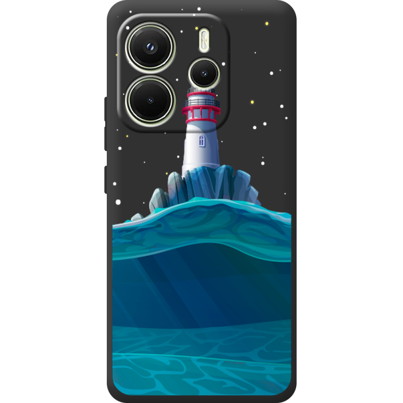 Чорний чохол BoxFace Xiaomi Redmi Note 14 4G Global version Lighthouse