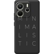 Чорний чохол BoxFace Xiaomi Redmi Note 14 4G Global version Minimalistic