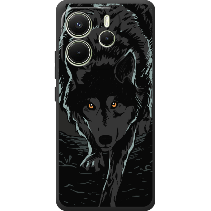 Чорний чохол BoxFace Xiaomi Redmi Note 14 4G Global version Wolf