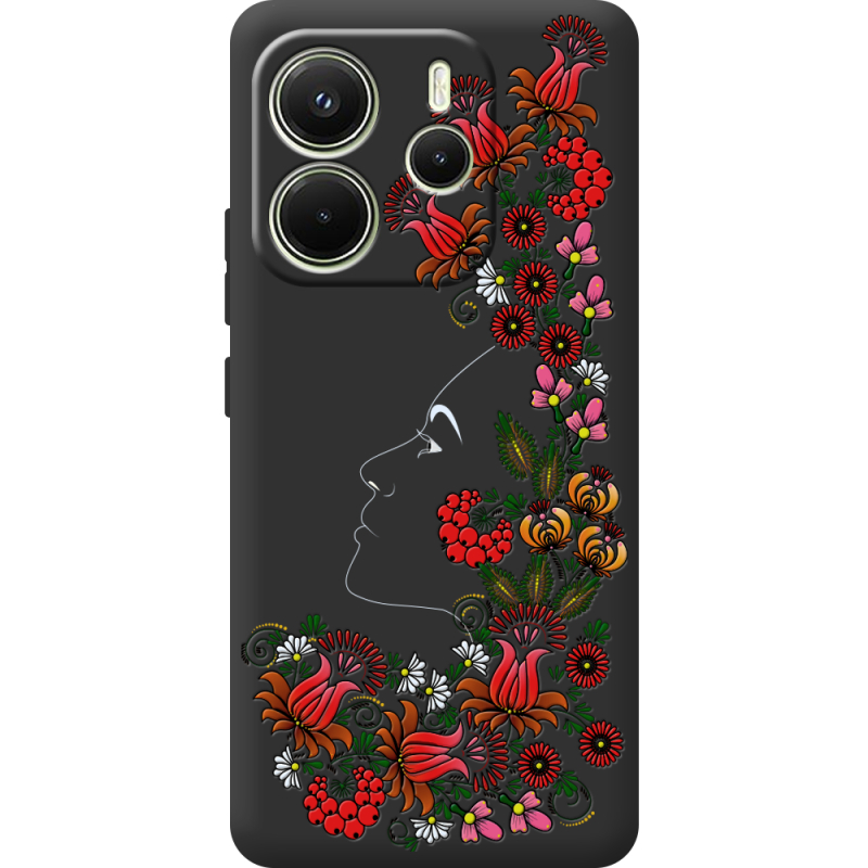 Чорний чохол BoxFace Xiaomi Redmi Note 14 4G Global version 3D Ukrainian Muse
