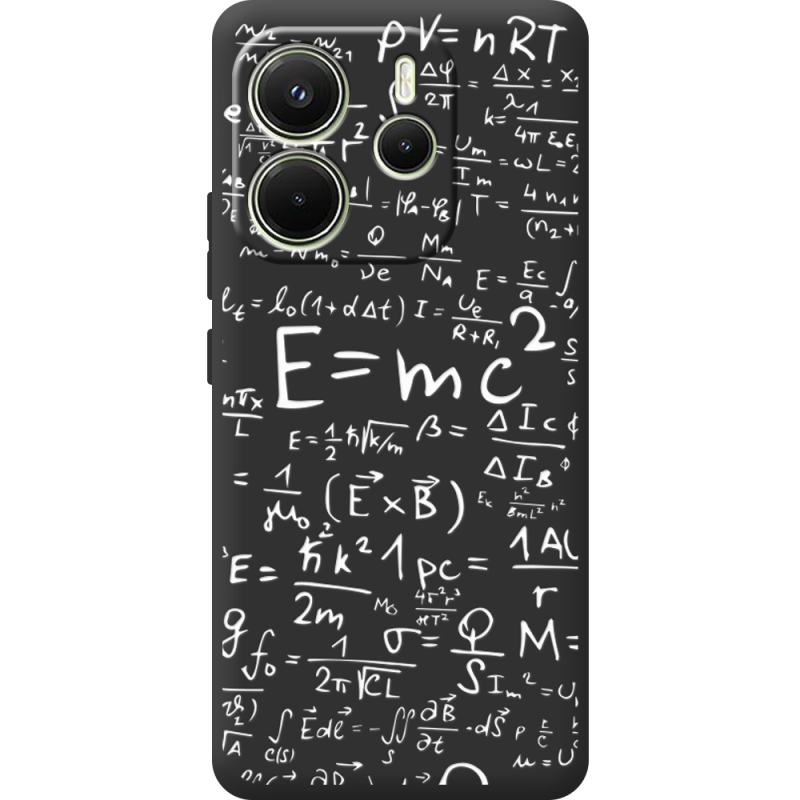 Чорний чохол BoxFace Xiaomi Redmi Note 14 4G Global version E=mc2