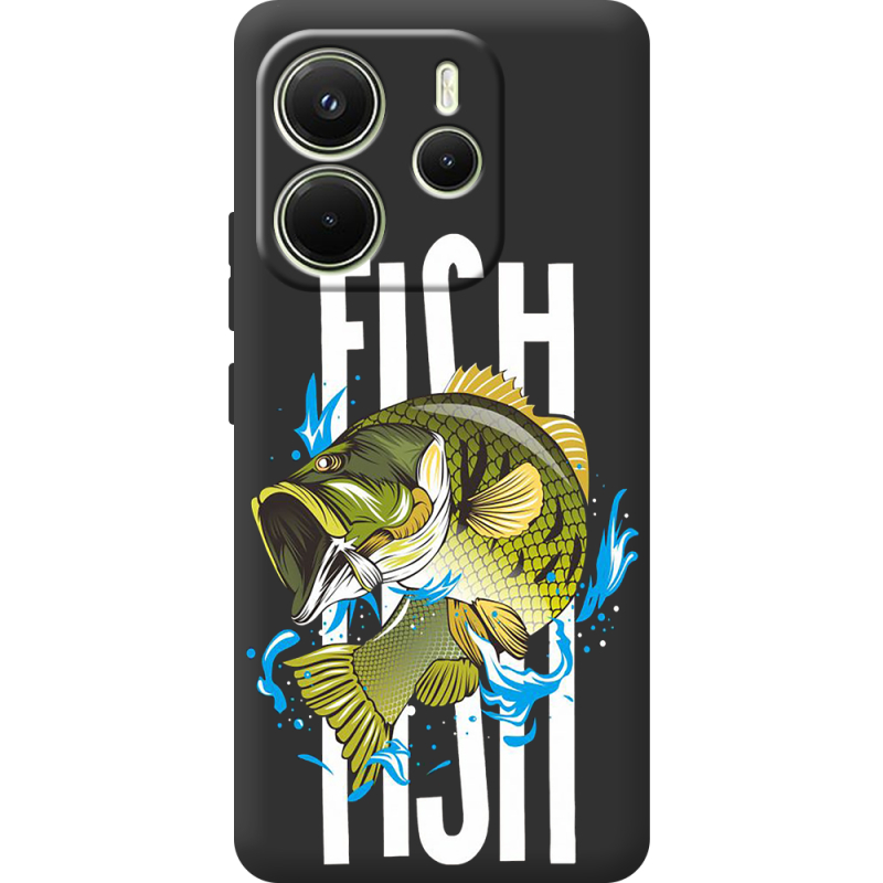 Чорний чохол BoxFace Xiaomi Redmi Note 14 4G Global version Fish