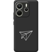 Чорний чохол BoxFace Xiaomi Redmi Note 14 4G Global version Paper Plane