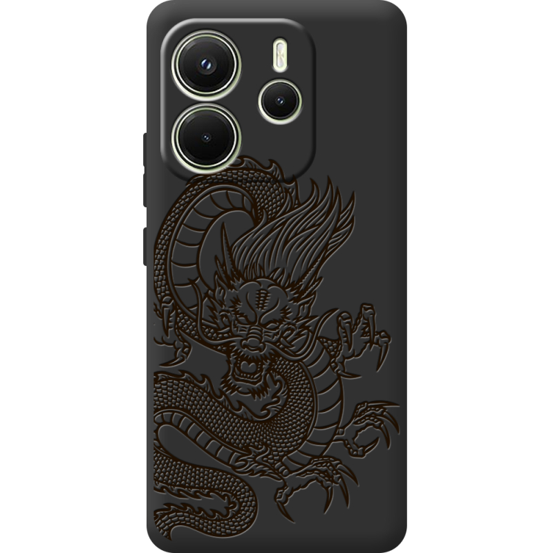 Чорний чохол BoxFace Xiaomi Redmi Note 14 4G Global version Chinese Dragon