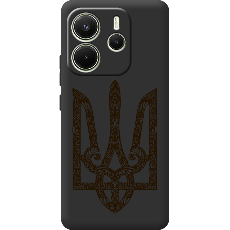 Чорний чохол BoxFace Xiaomi Redmi Note 14 4G Global version Ukrainian Trident