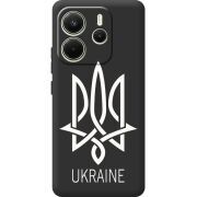 Чорний чохол BoxFace Xiaomi Redmi Note 14 4G Global version Тризуб монограмма ukraine