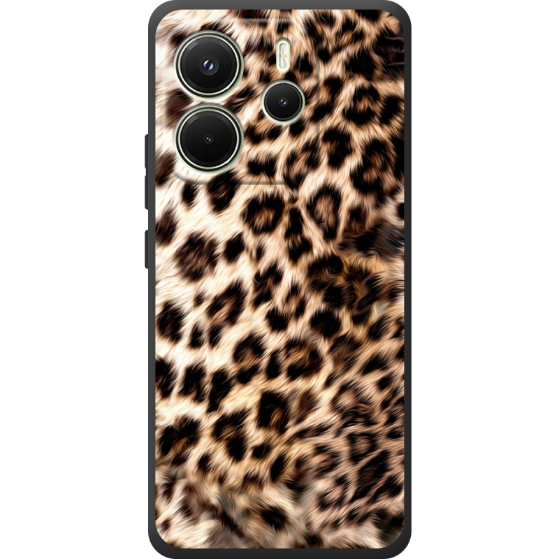 Чорний чохол BoxFace Xiaomi Redmi Note 14 4G Global version Леопардовий