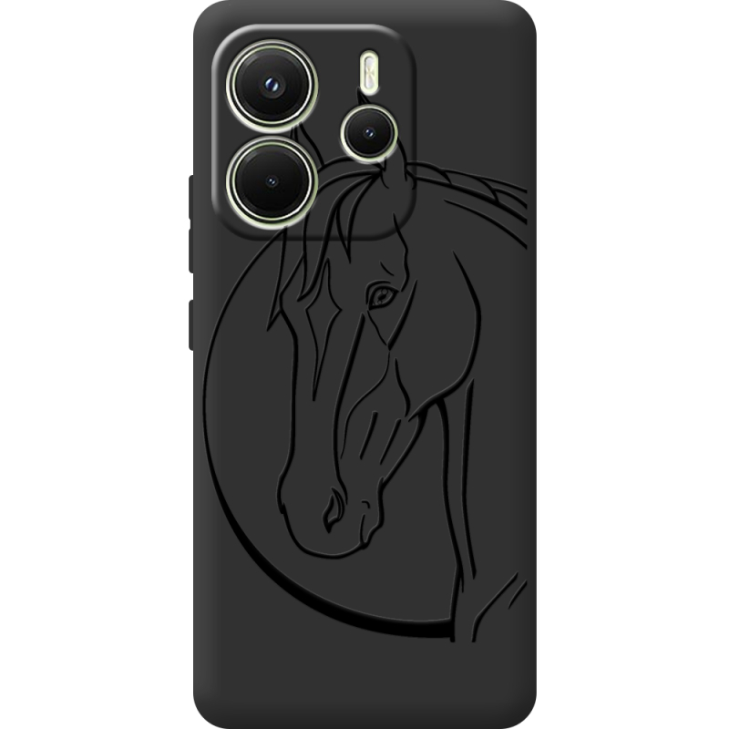 Чорний чохол BoxFace Xiaomi Redmi Note 14 4G Global version Horse