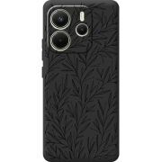 Чорний чохол BoxFace Xiaomi Redmi Note 14 4G Global version Leaves