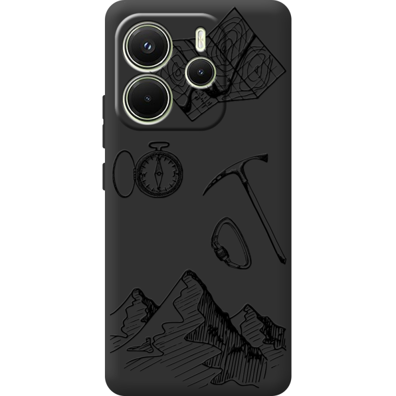 Чорний чохол BoxFace Xiaomi Redmi Note 14 4G Global version Mountains