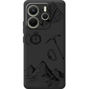 Чорний чохол BoxFace Xiaomi Redmi Note 14 4G Global version Mountains